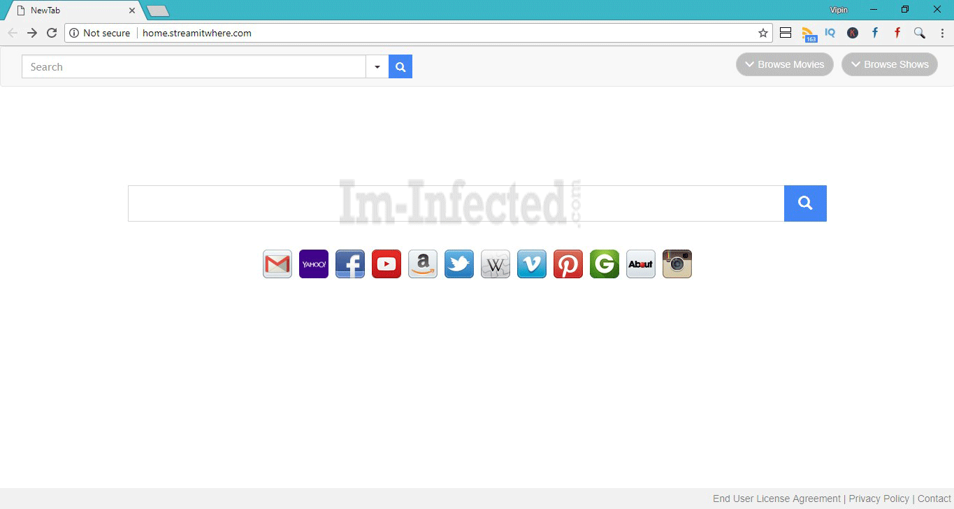 Remove Home.streamitwhere.com Hijacker from All Browsers