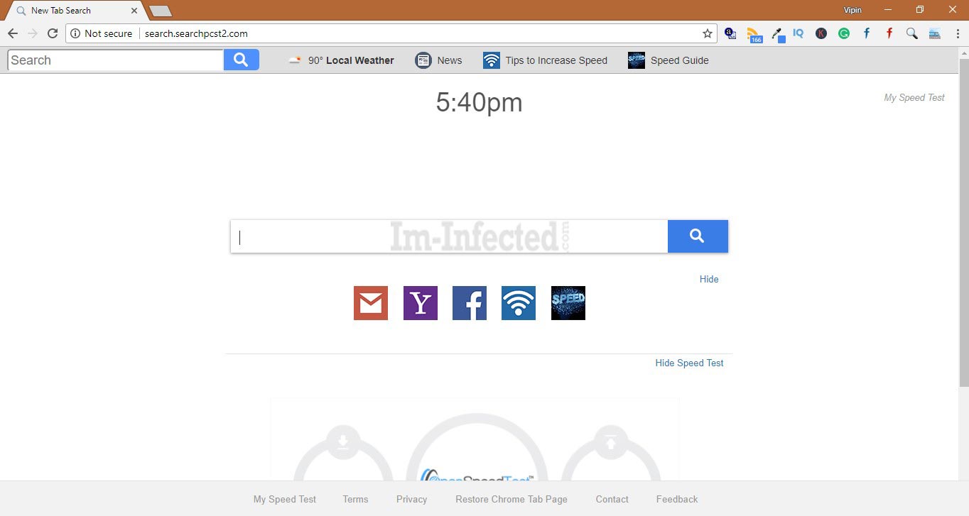 Uninstall Search.searchpcst2.com Hijacker