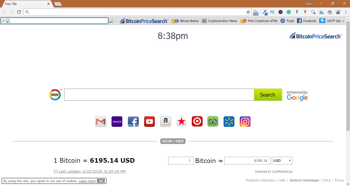 How to Remove BitcoinPriceSearch