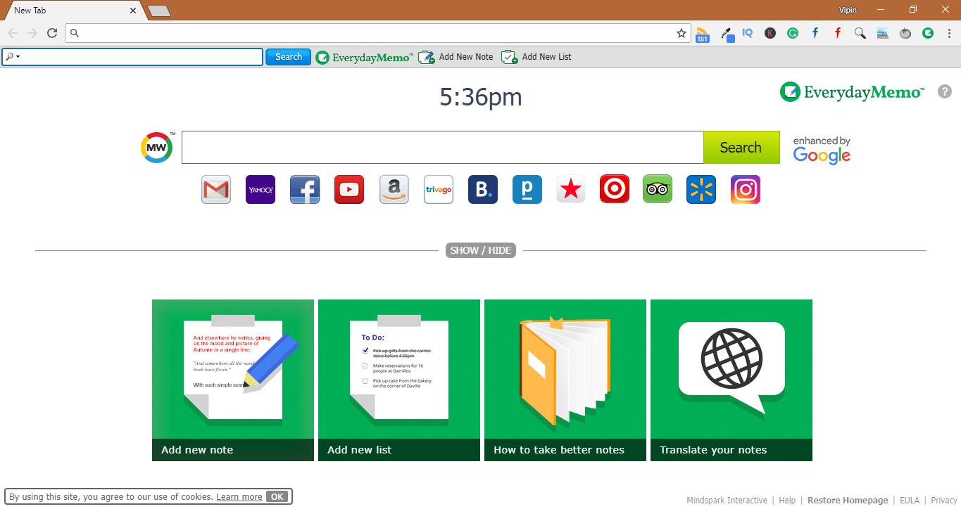 How to Remove EveryDayMemo Extension