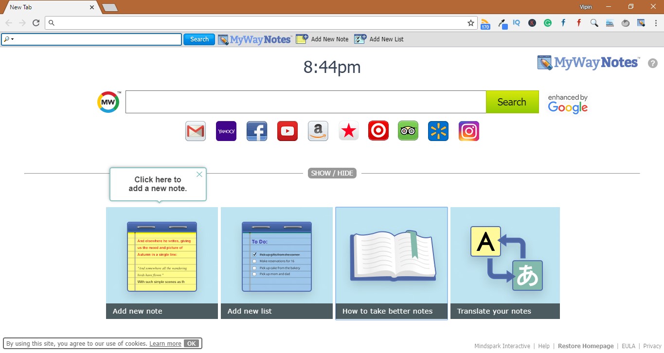 How to Remove MyWayNotes Extension