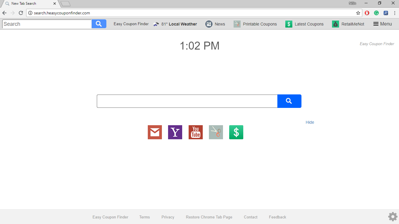 How to Remove Search.heasycouponfinder.com