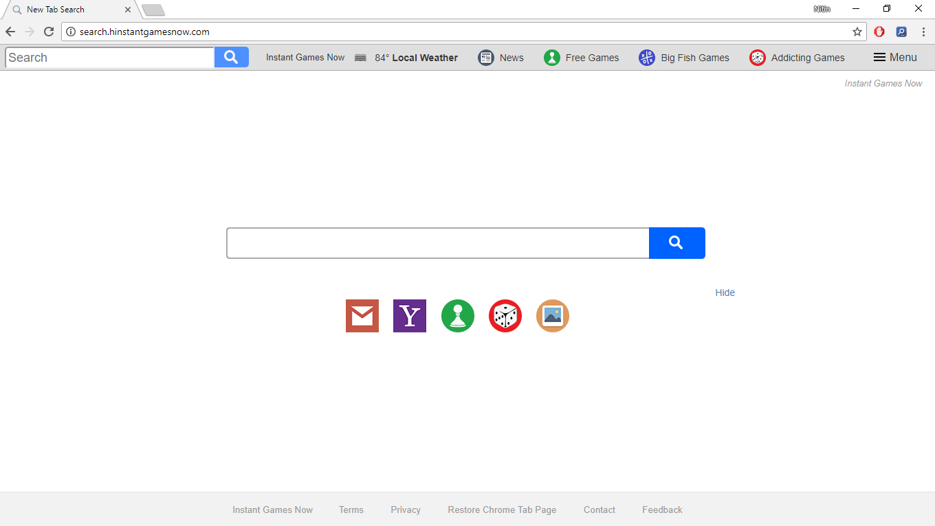 How to Remove Search.hinstantgamesnow.com