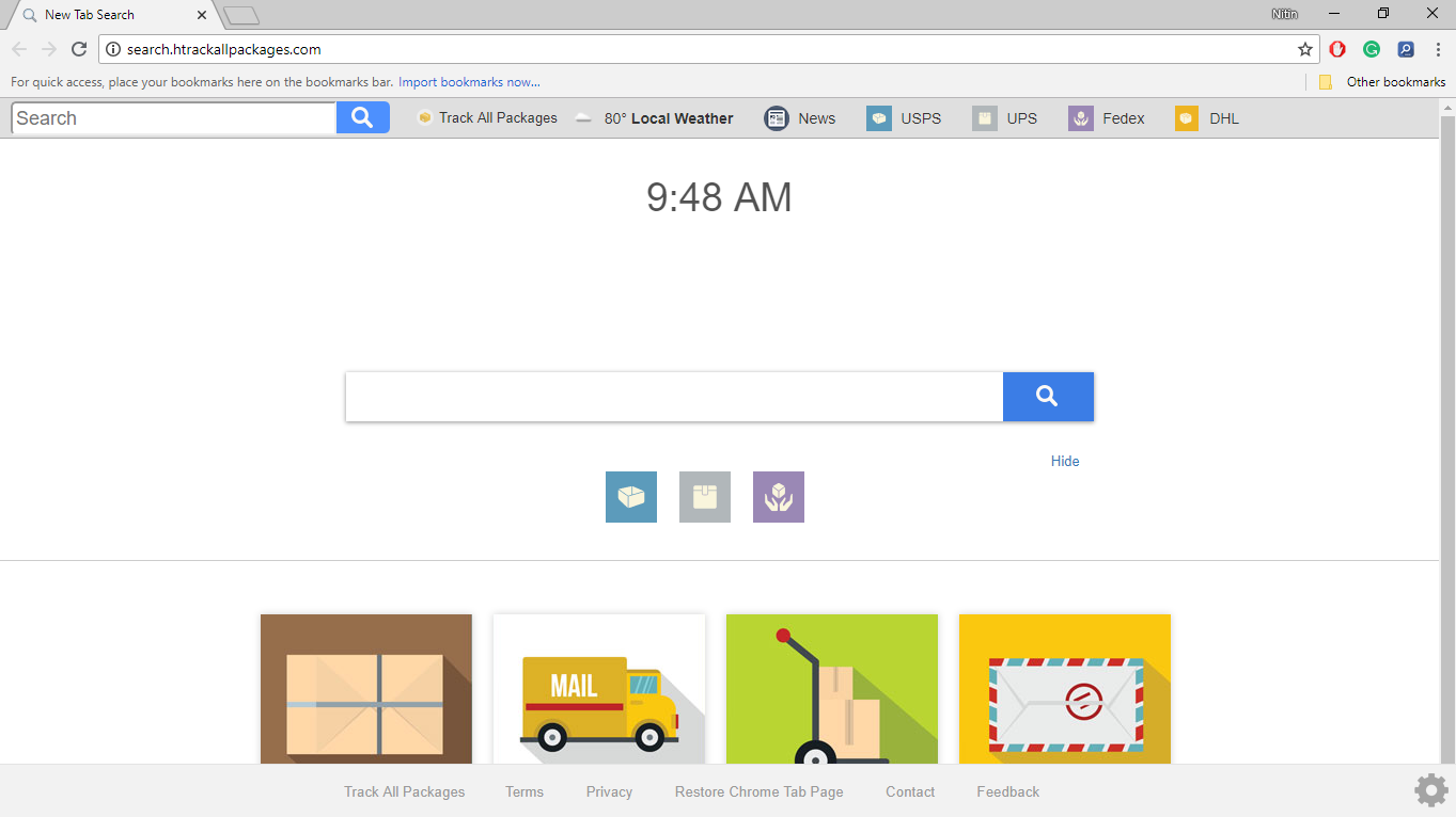 How to Remove Search.htrackallpackages.com