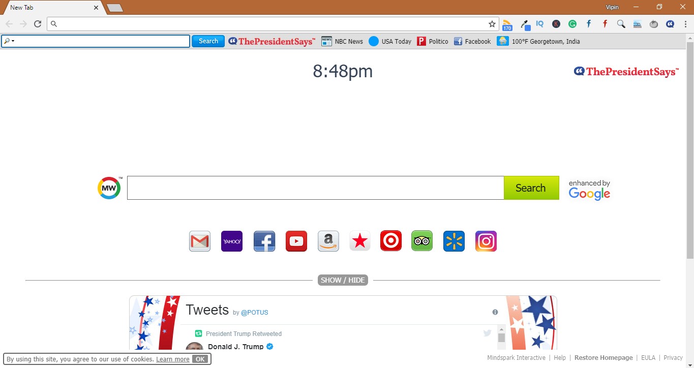 How to Remove ThePresidentSays