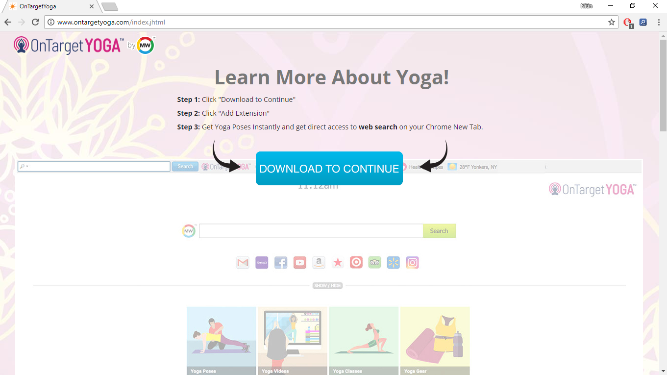 How to Remove www.ontargetyoga.com