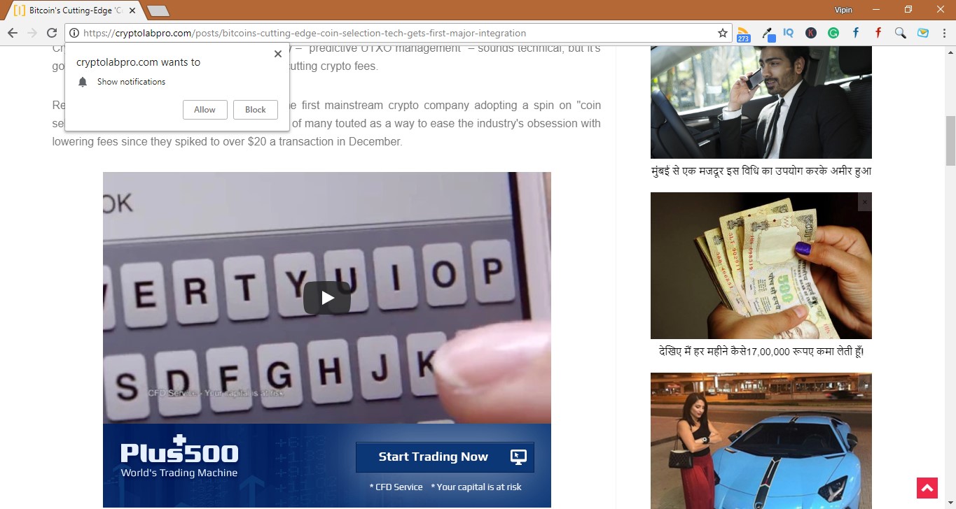How to remove Cryptolabpro.com Pop-up