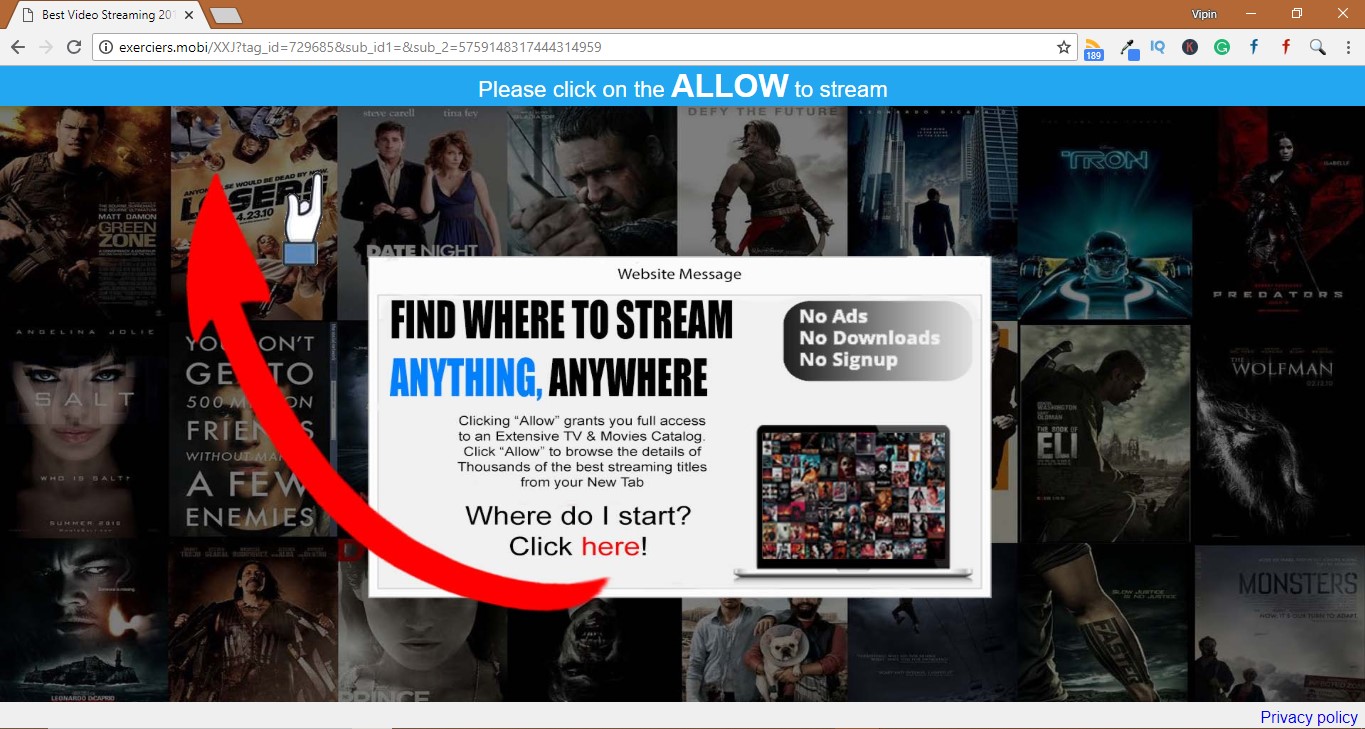 How to Remove Exerciers.mobi Redirect
