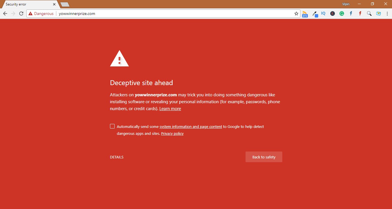 How to Remove Yowwinnerprize.com Redirect