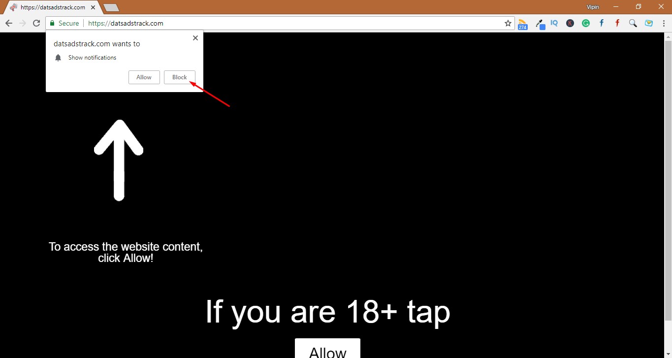 How to Remove Datsadstrack.com Pop-up