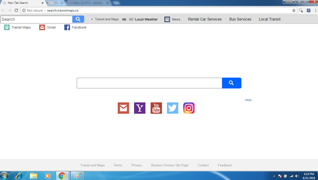 How to remove Search.transitmaps.co