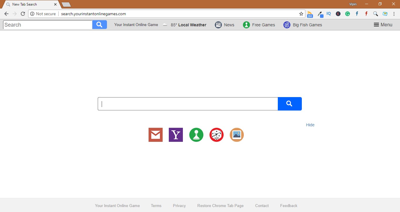 How to Remove Search.yourinstantonlinegames.com
