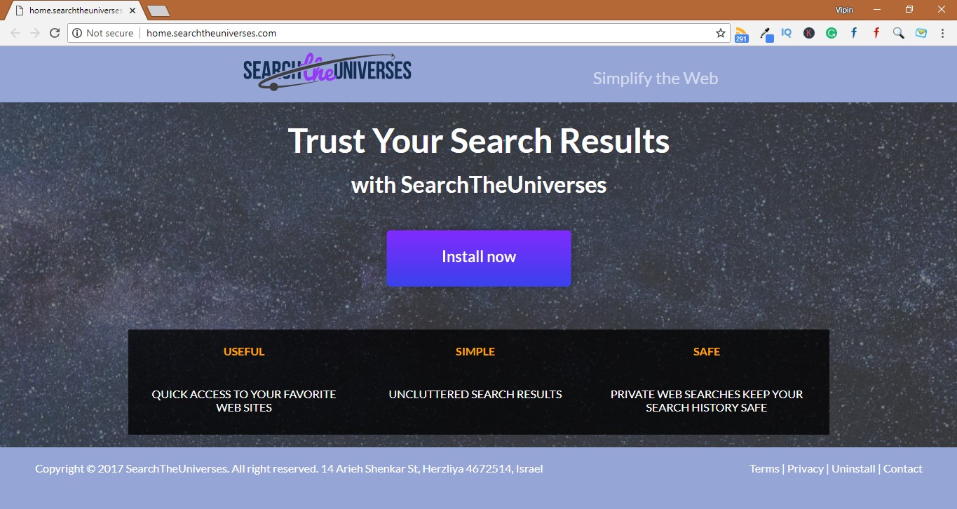 How to Remove Searchtheuniverses.com