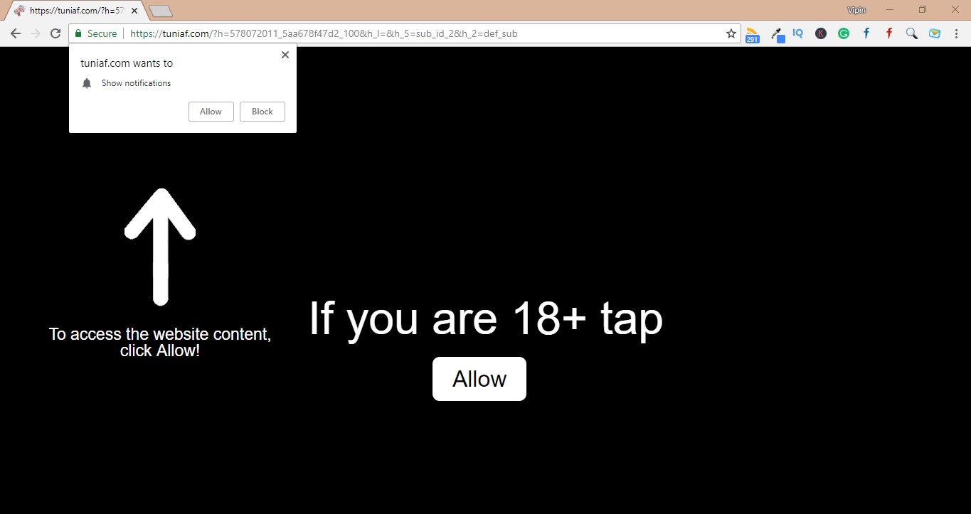 How to remove Tuniaf.com Redirect