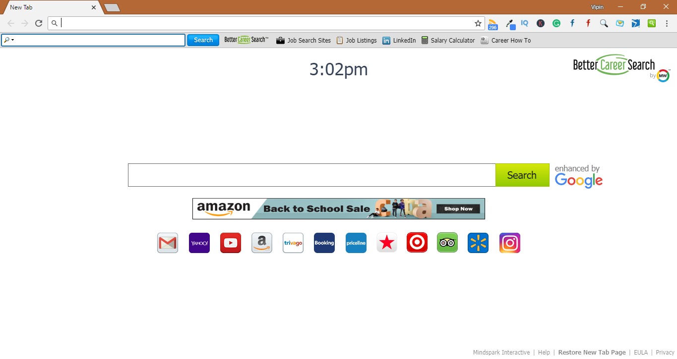 How to remove BetterCareerSearch Extension