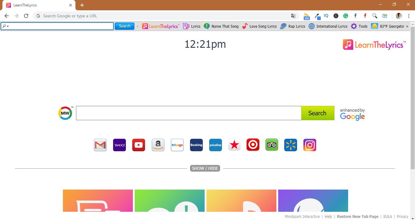 How to Remove LearnTheLyrics Toolbar