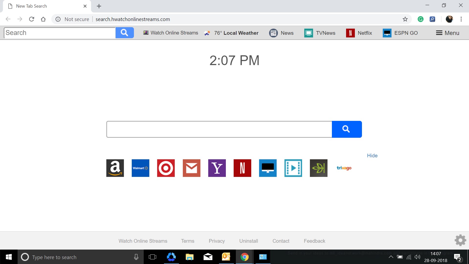 How to remove Search.hwatchonlinestreams.com