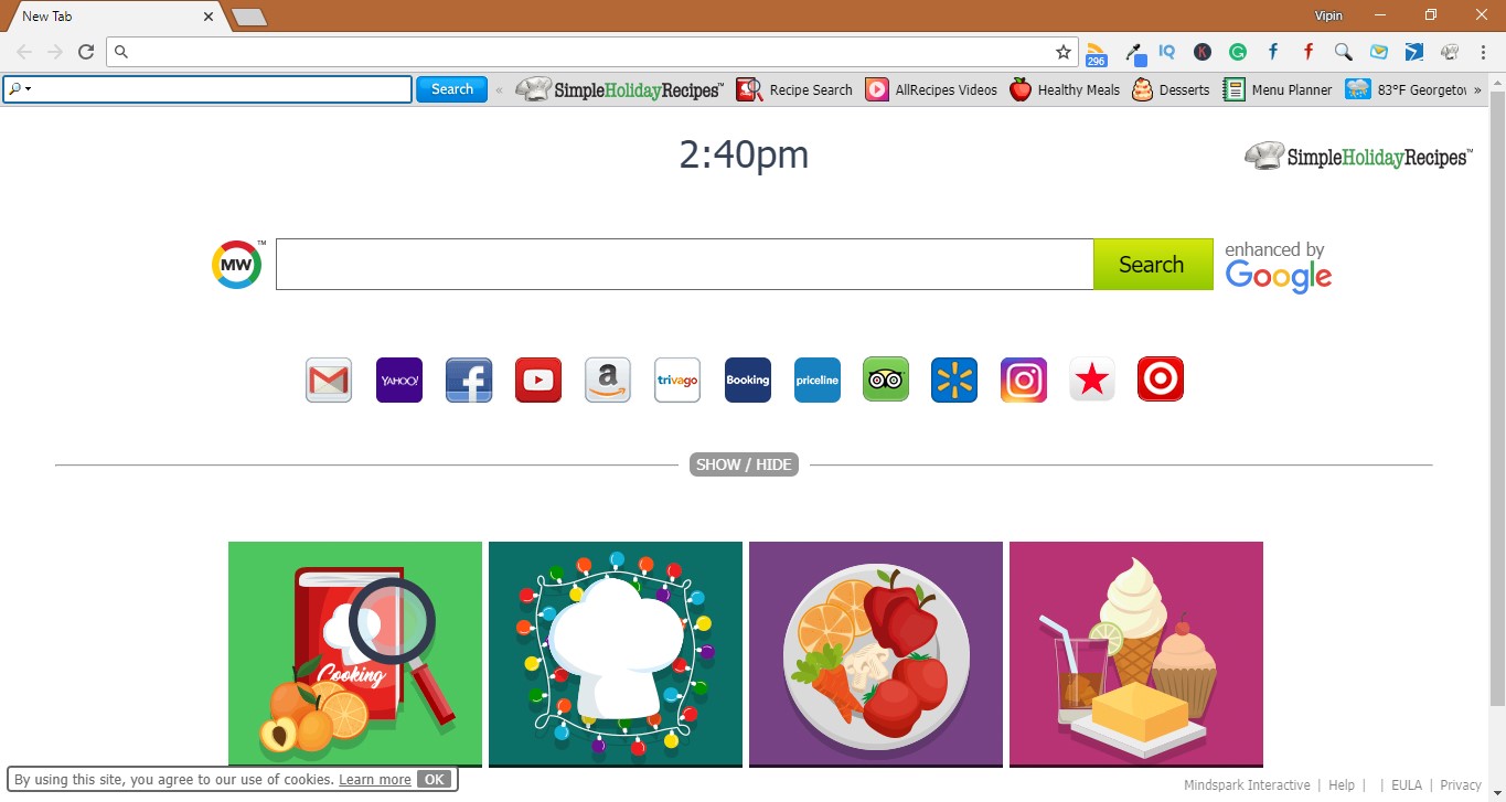 How to remove SimpleHolidayRecipes Extension