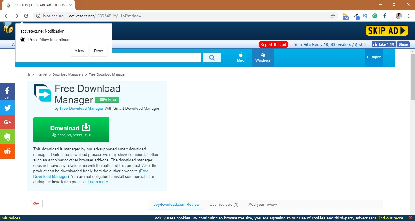How to remove Activetect.net Redirect