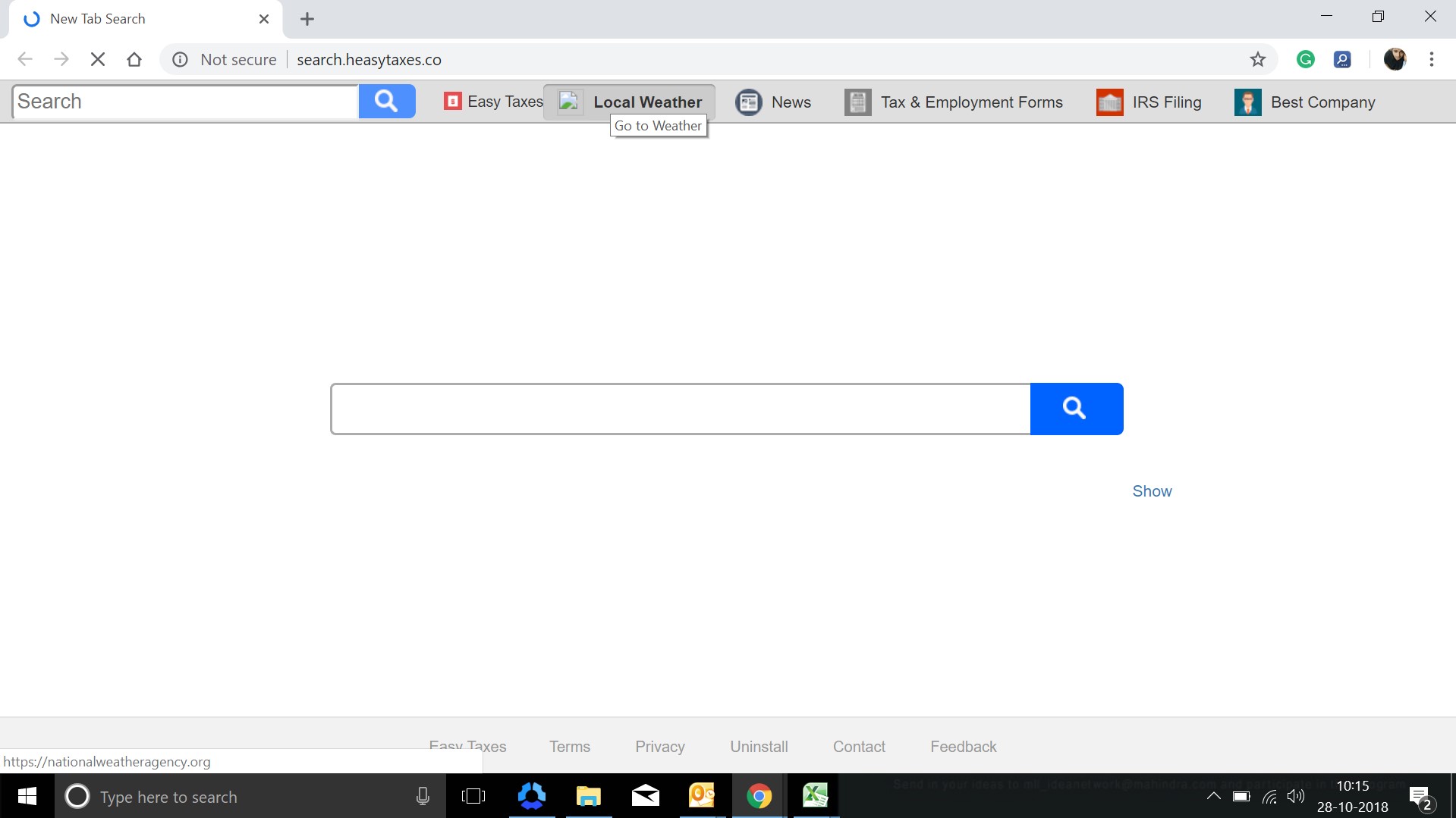 How to remove Search.heasytaxes.co Hijacker