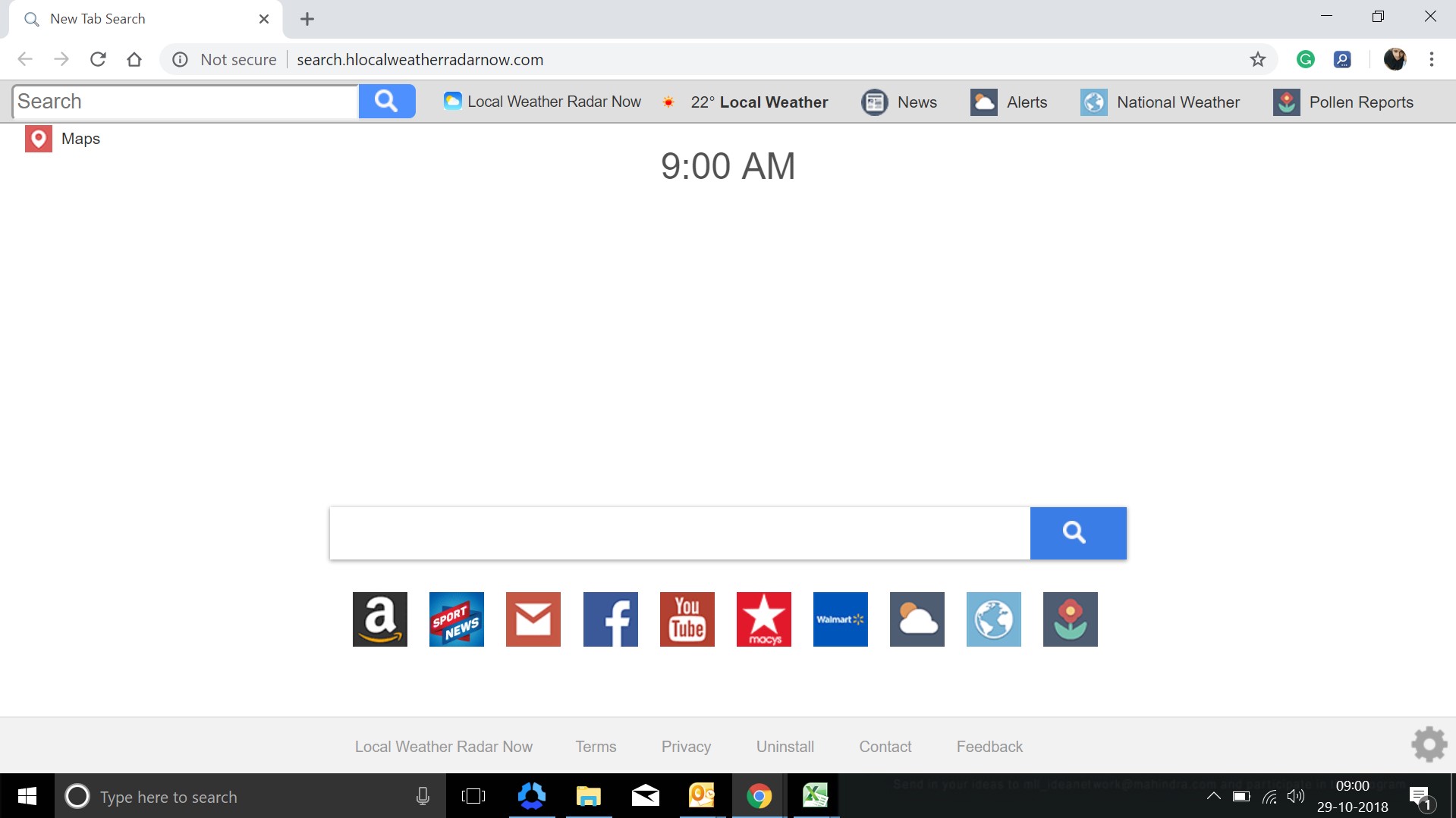 How to remove Search.hlocalweatherradarnow.com