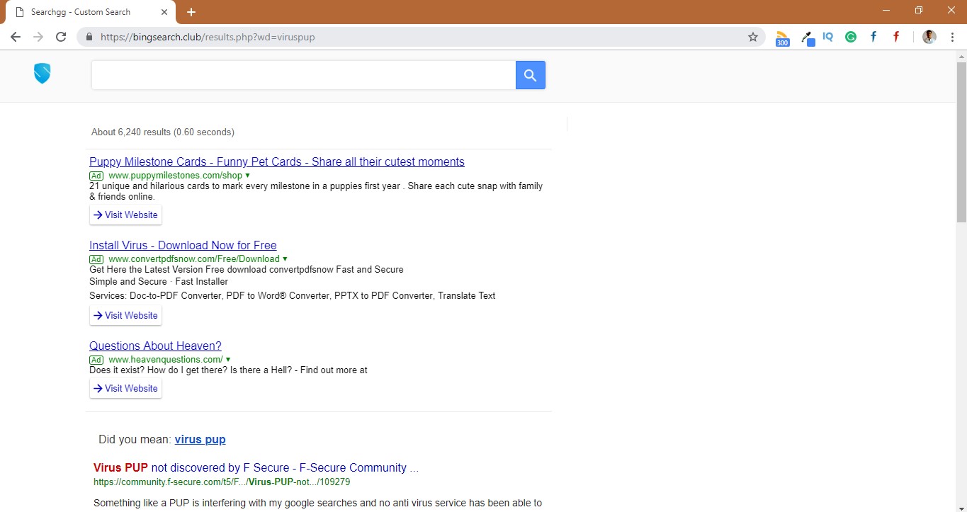 How to remove Bingsearch.club Redirect