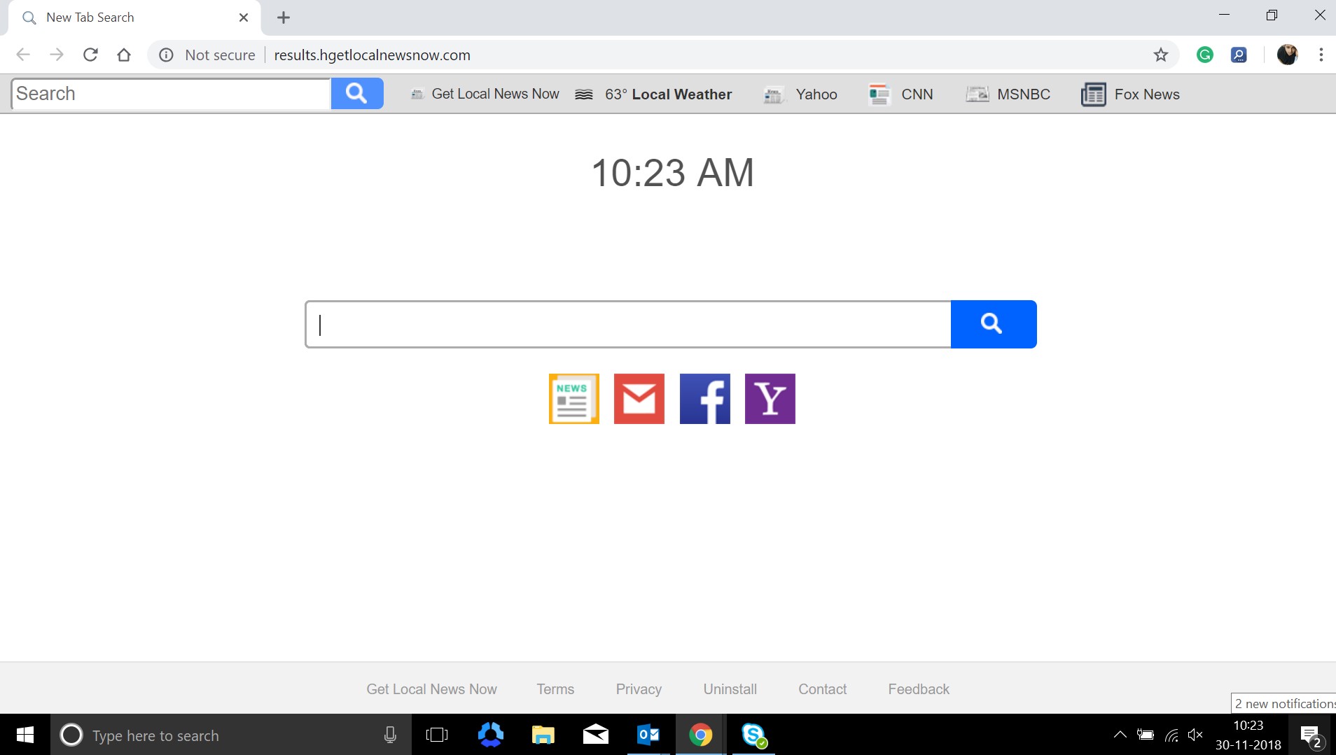 How to remove Results.hgetlocalnewsnow.com Hijacker