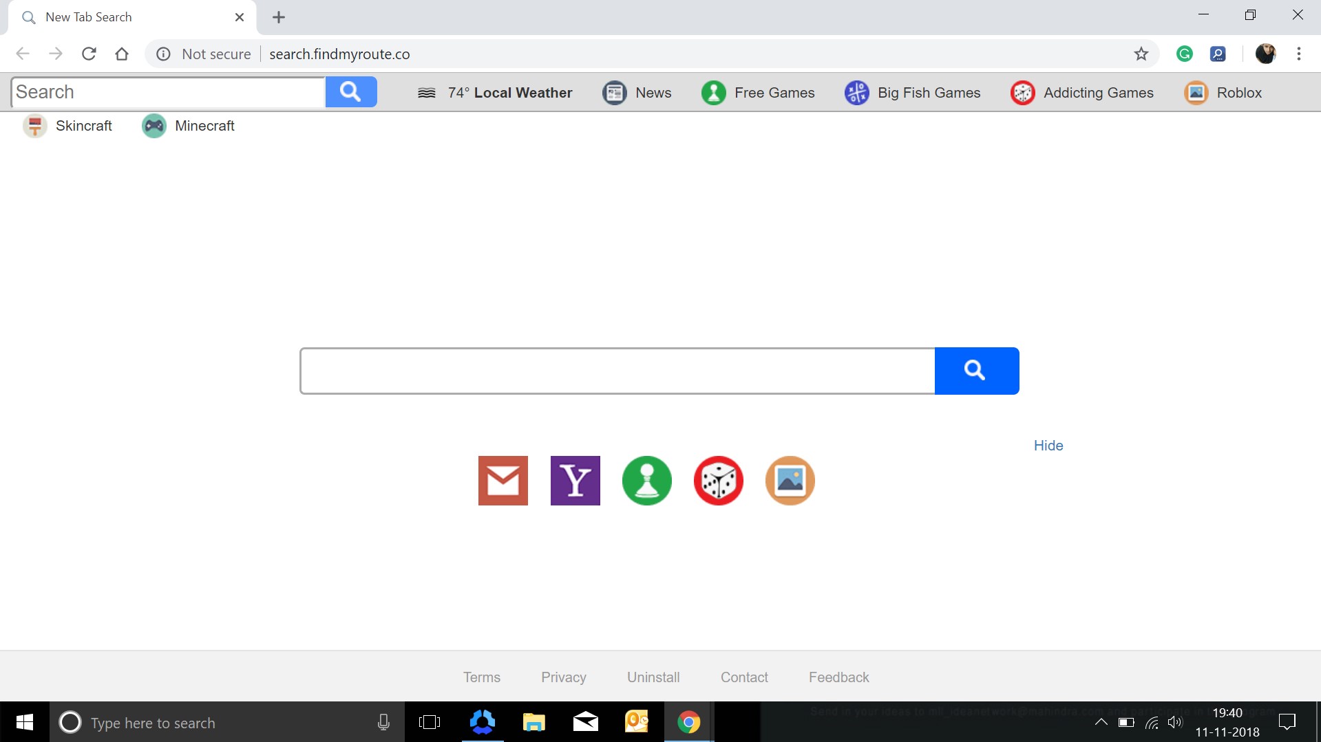 How to remove Search.findmyroute.co Hijacker
