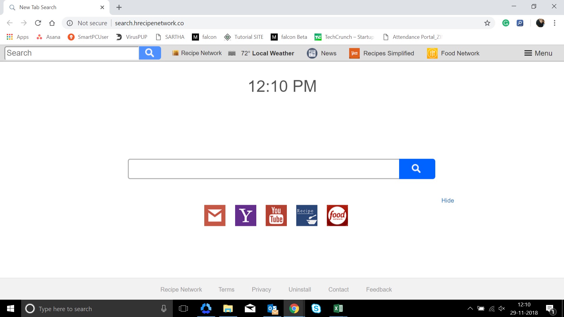 How to remove Search.hrecipenetwork.co Hijacker