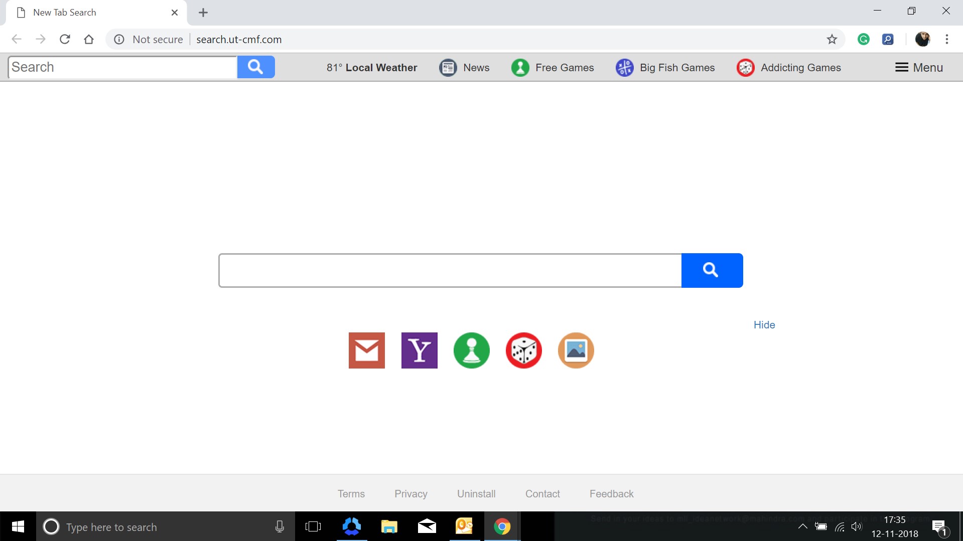 How to remove Search.ut-cmf.com Hijacker