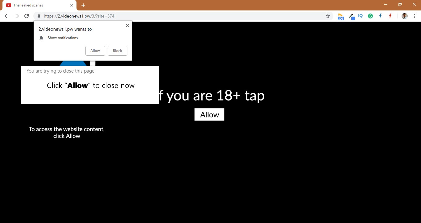 How to remove Videonews1.pw Pop-up