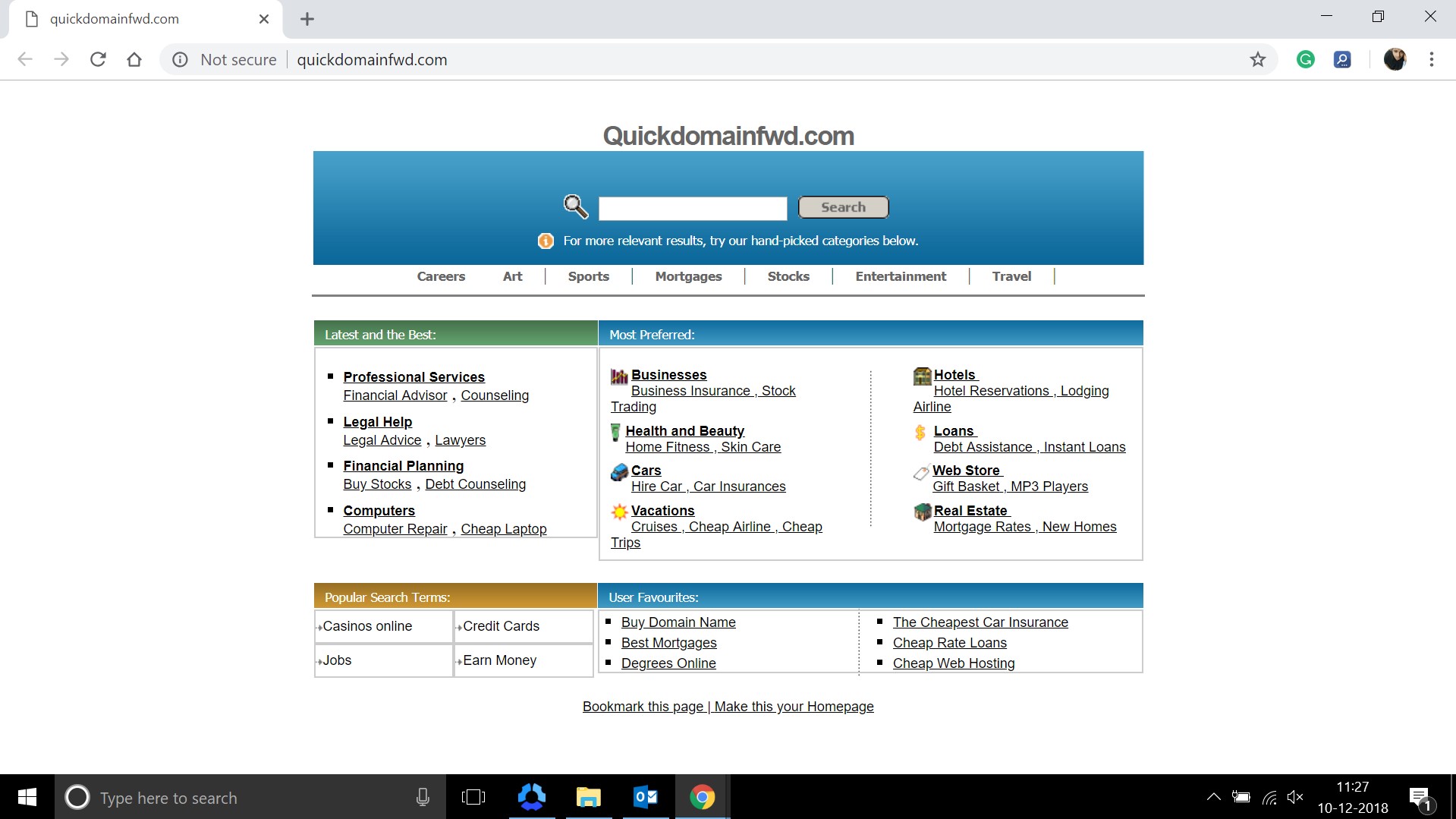 How to remove Quickdomainfwd.com Hijacker