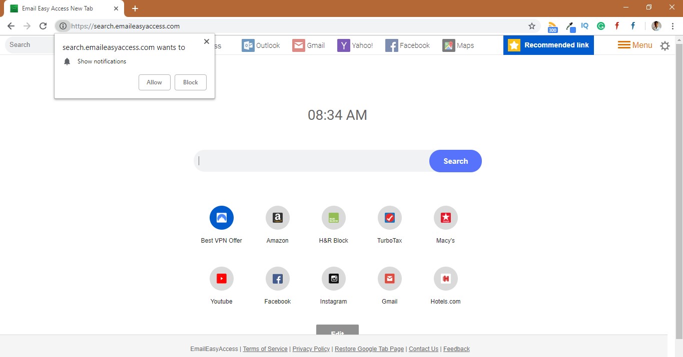 How to Remove Search.emaileasyaccess.com