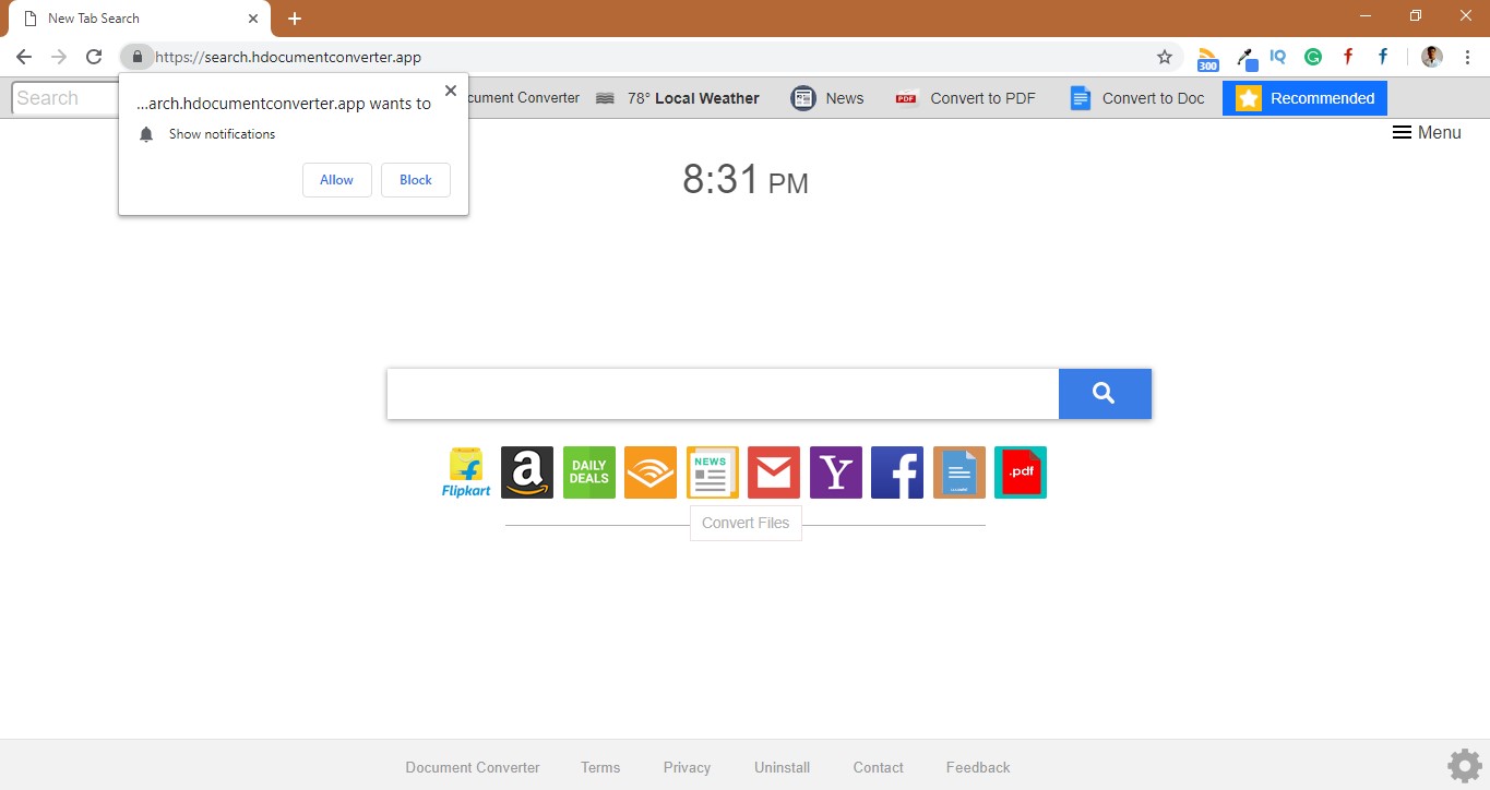 How to Remove Search.hdocumentconverter.app