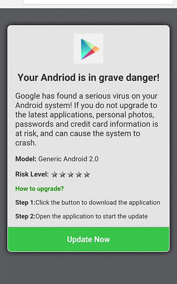 Fix Google has found a serious virus on Android system