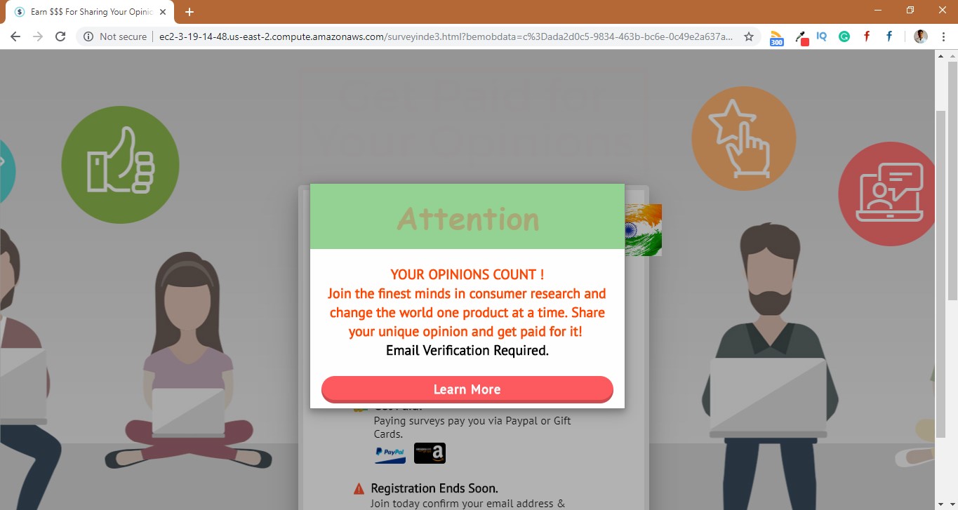 How to Remove Amazonaws.com Survey Scam
