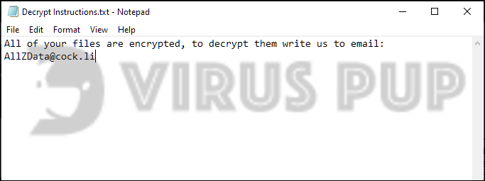 DeathHiddenTear Ransomware Note