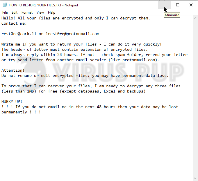 Xbvpnvee Ransomware Note