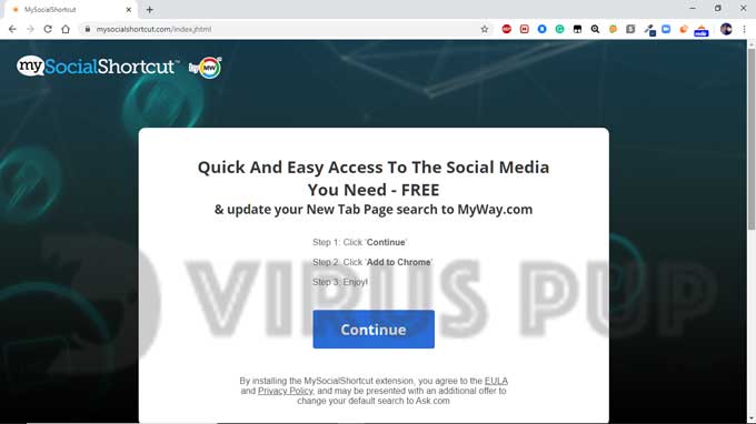 MySocialShortcut Hijacker