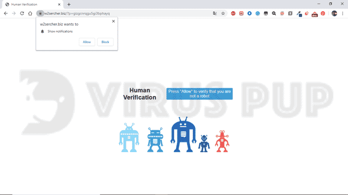 W2sercher.biz Pop-ups
