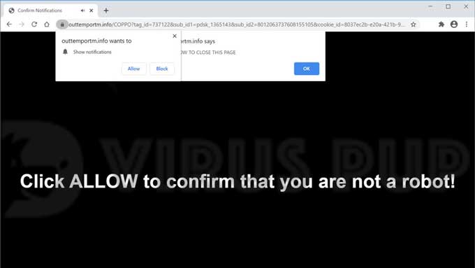 Remove Outtemportm.info Pop-up