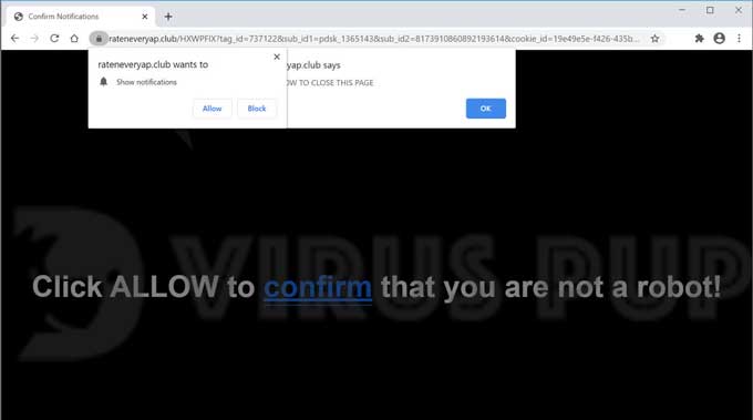 Remove Rateneveryap.club Pop-up