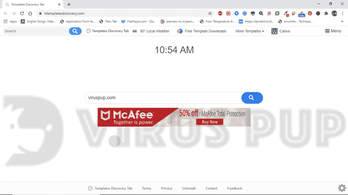 How to remove Templates Discovery Tab