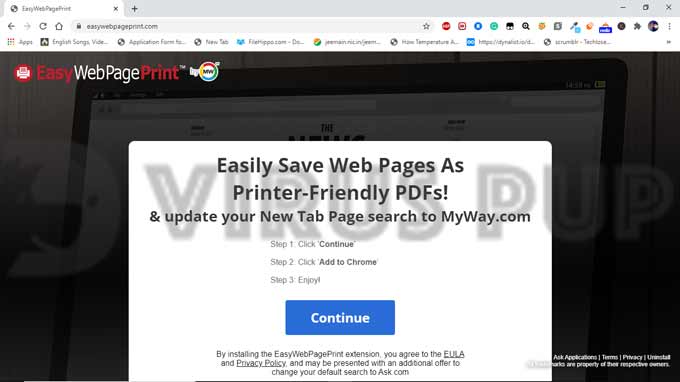 Remove EasyWebPagePrint