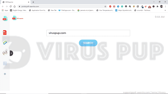 Uninstall PDFSearchz Extension