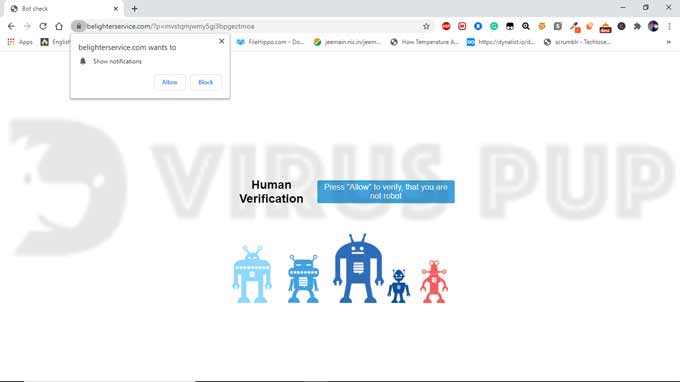 Uninstall Belighterservice.com Pop-ups