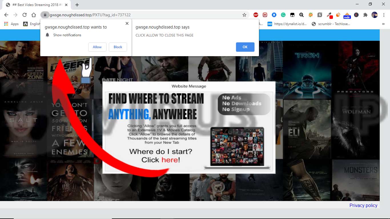 How to Remove Noughdissed.top