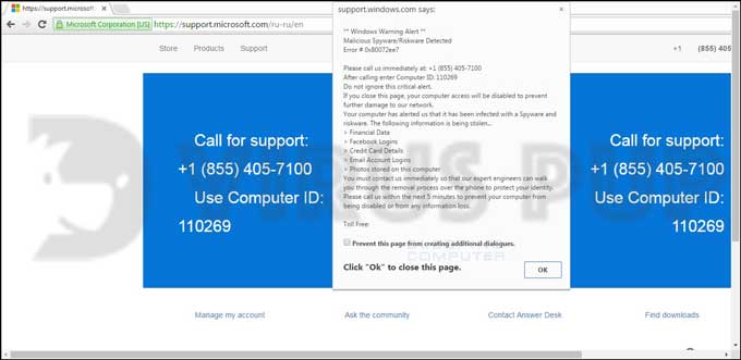 Windows Warning Alert