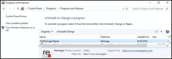 remove Reimage PC Repair